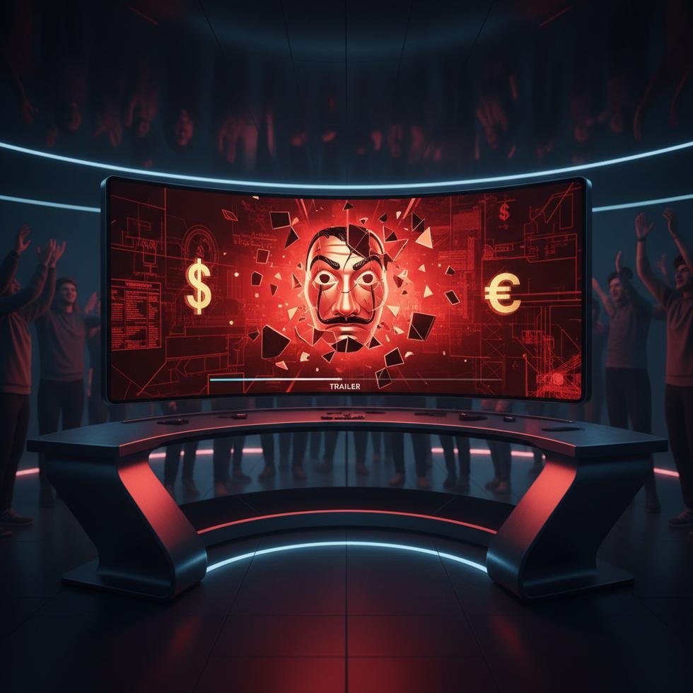 La Casa de Papel dizisi fragmanı izleyen heyecanlı izleyiciler