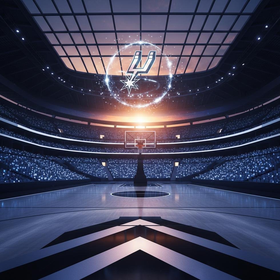NBA maçında Spurs oyuncuları