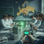 Okul laboratuvarında radyasyon ölçümü yapan öğrenciler