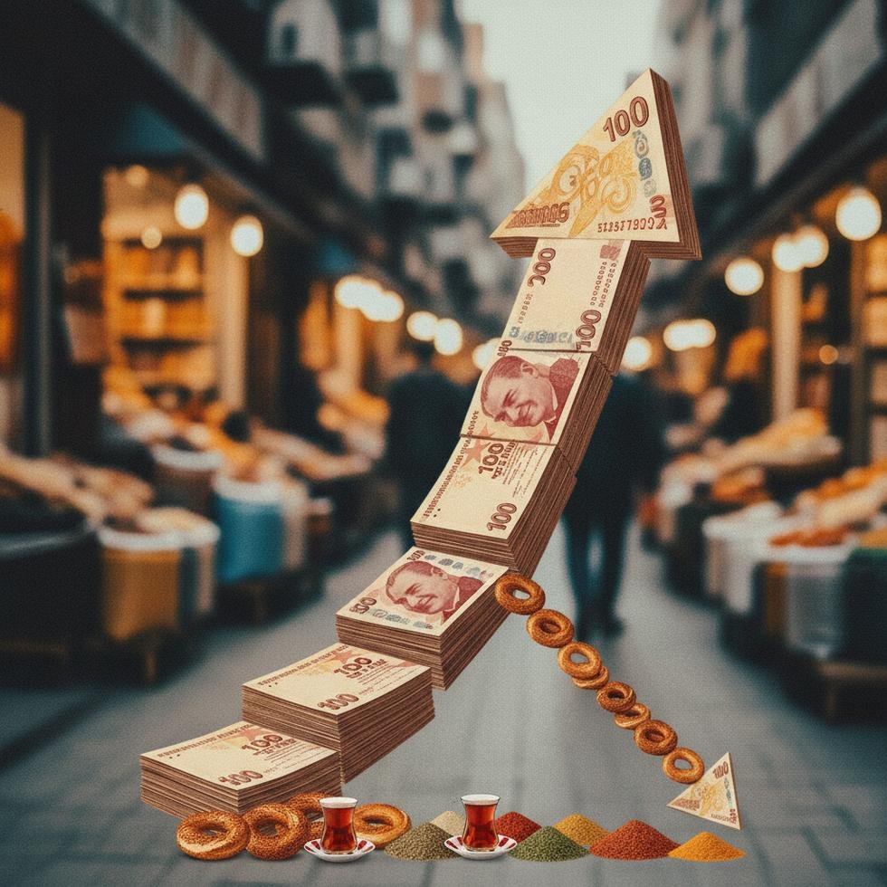 Türkiye'de enflasyonun yükselişini gösteren grafik