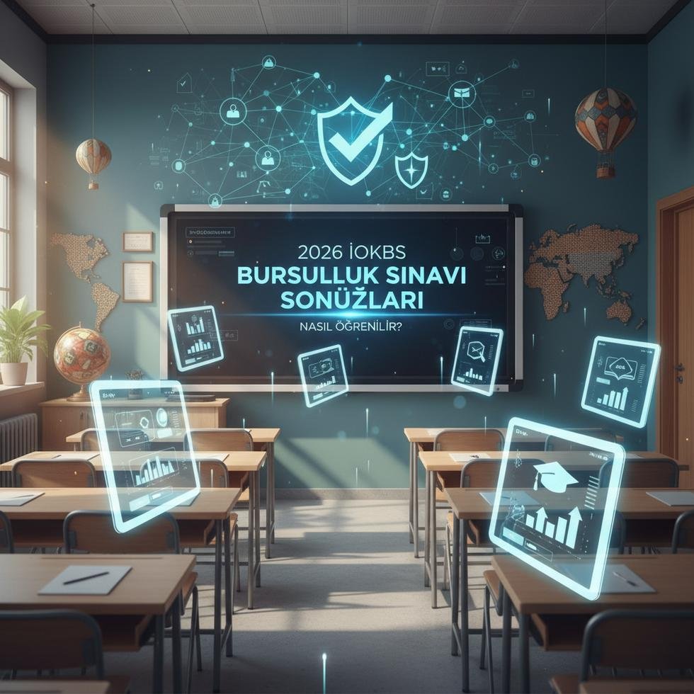 Sınıfta online sınav sonuçlarına bakan öğrenciler
