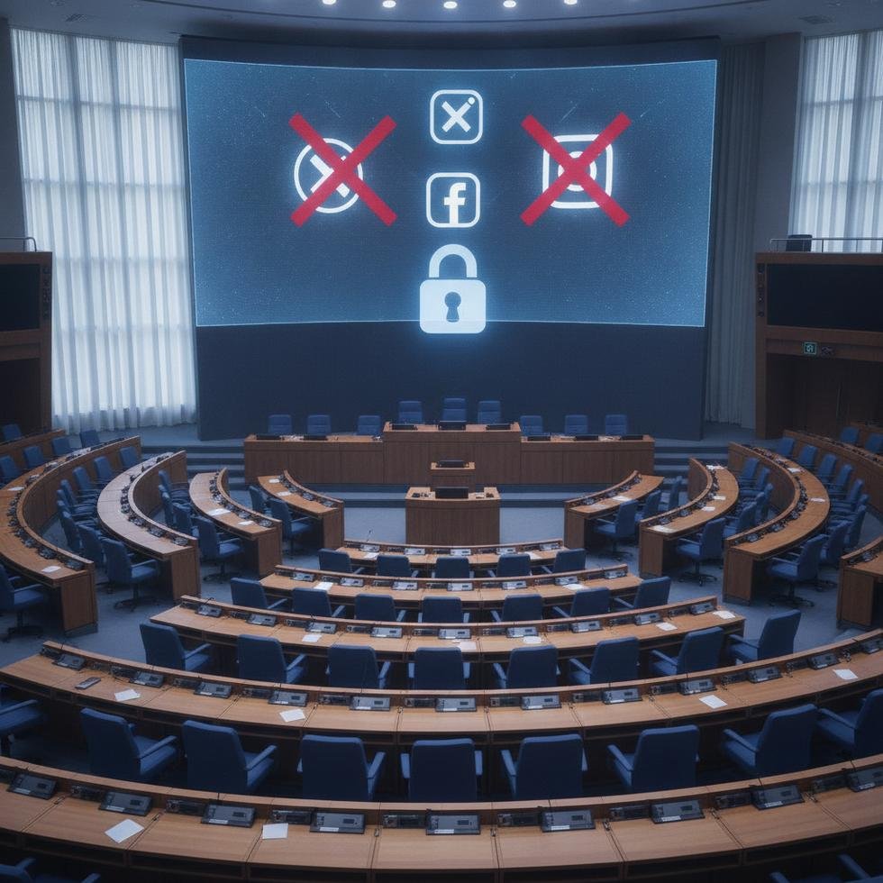 Avustralya Parlamento binasında sosyal medya yasağı tartışmaları