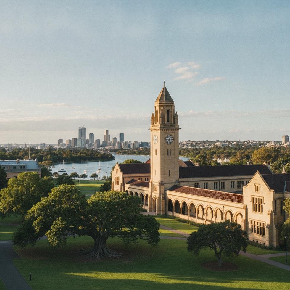Batı Avustralya Üniversitesi Perth kampüsü ve çevresi