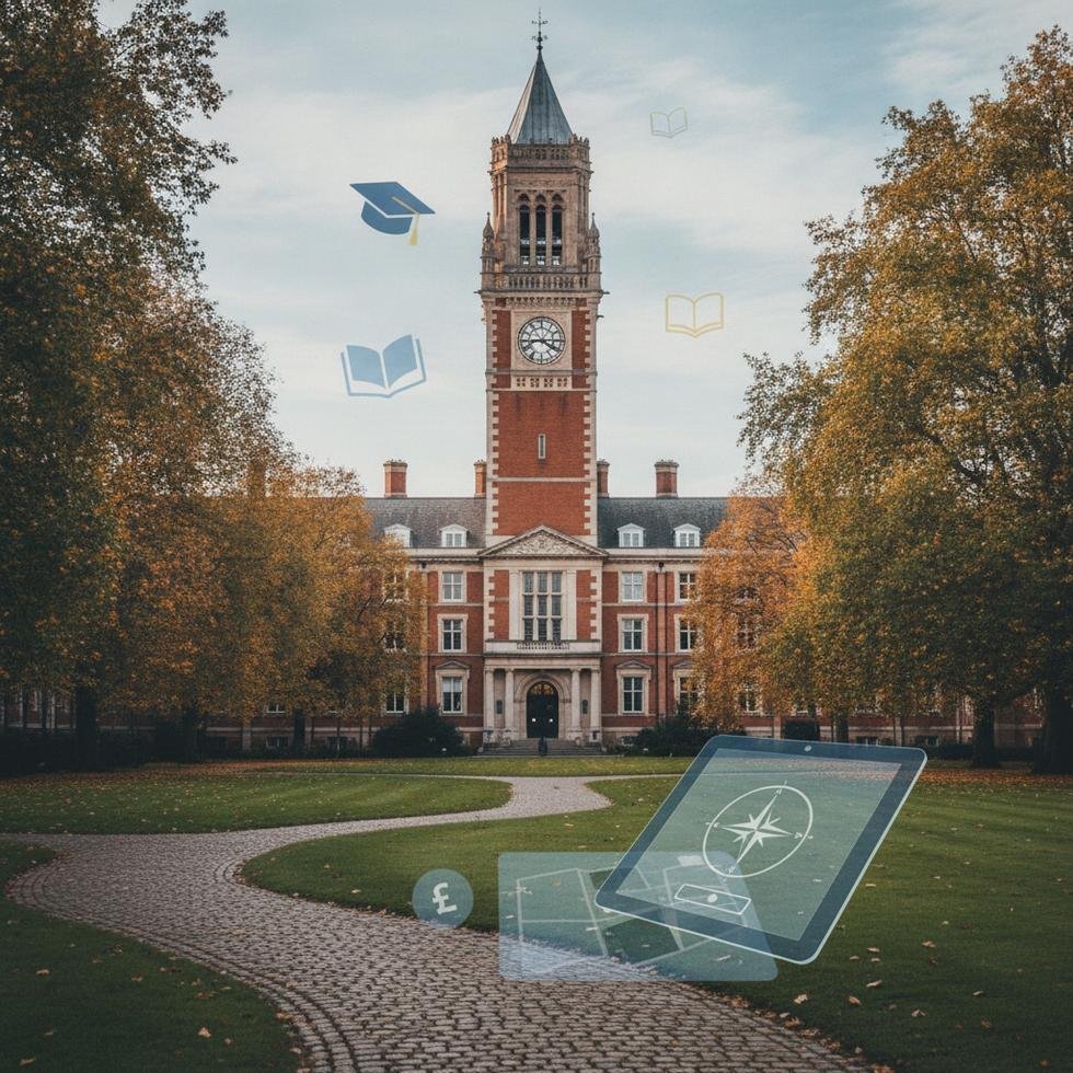 Birmingham Üniversitesi kampüsü ve öğrenciler