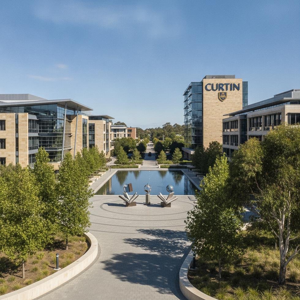 Curtin Üniversitesi kampüsü ve eğitim ortamı görüntüsü