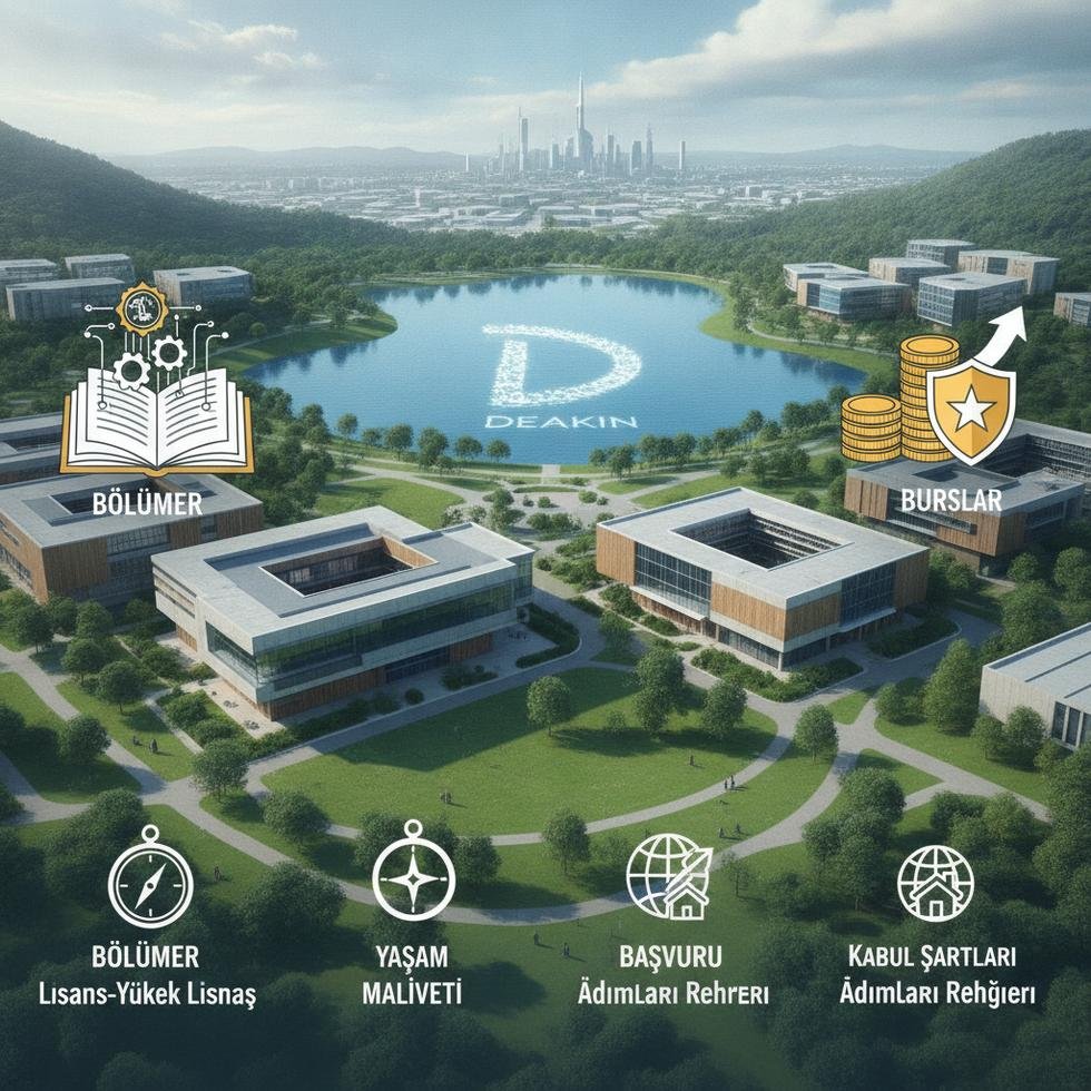 Deakin Üniversitesi kampüsünden genel görünüm
