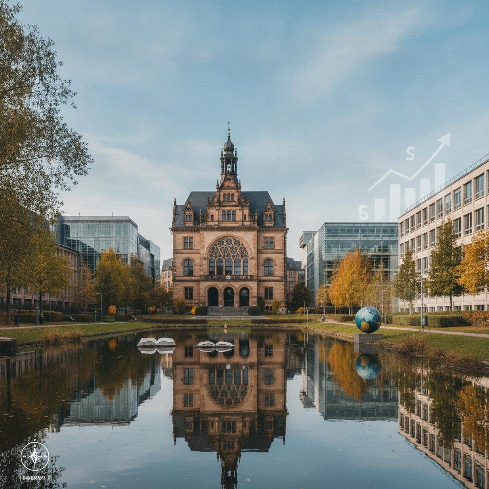 Dresden Teknik Üniversitesi kampüsünden genel görünüm