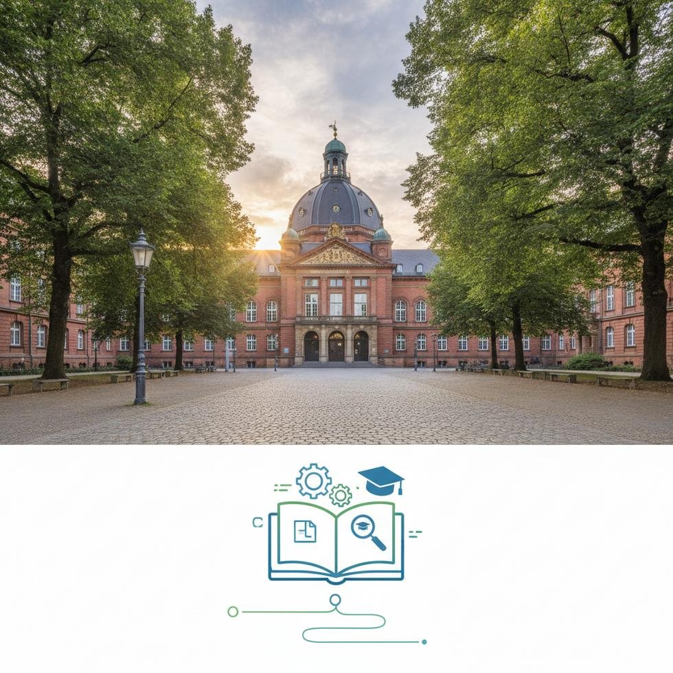 Hamburg Üniversitesi kampüs görüntüsü ve öğrenciler