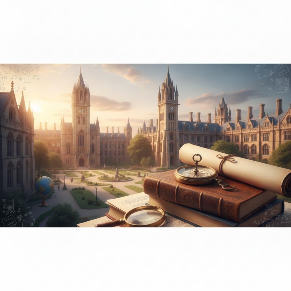 Imperial College London kampüsünde akademik binalar ve öğrenciler