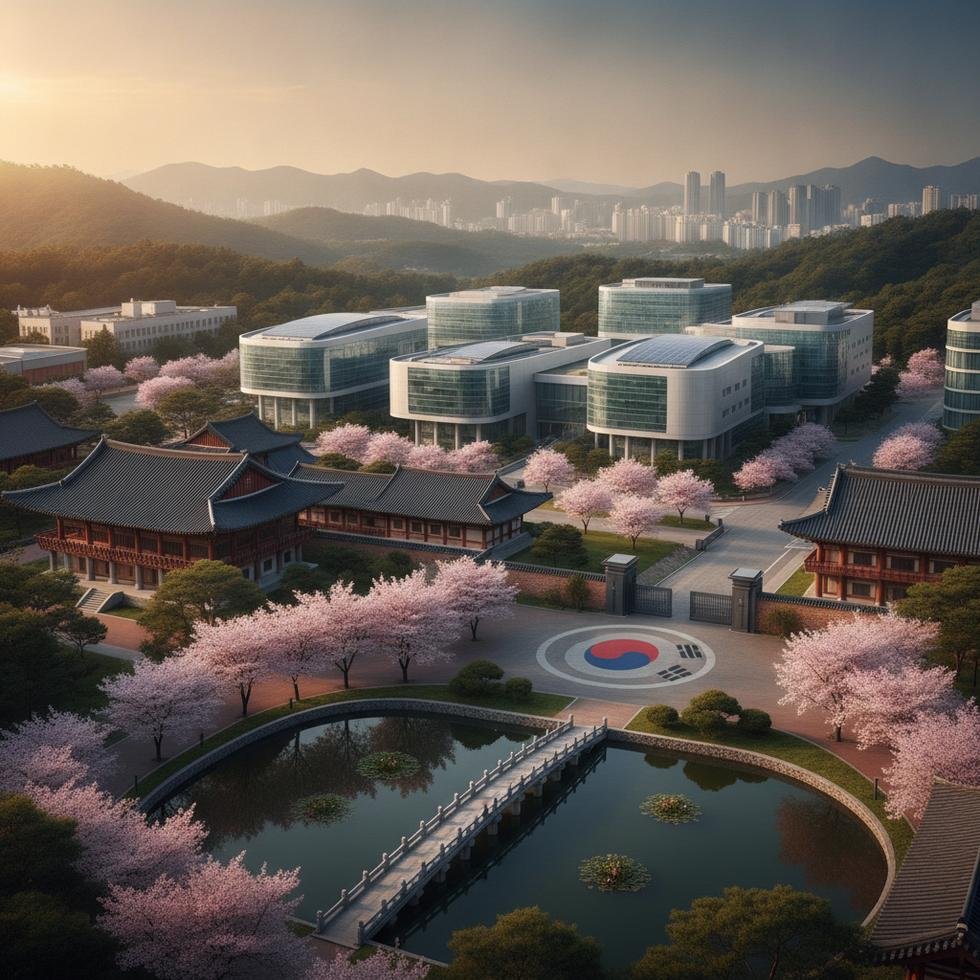 KAIST Üniversitesi Güney Kore kampüs görüntüsü