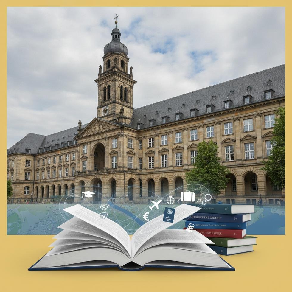 Köln Üniversitesi kampüs ve şehir görüntüsü