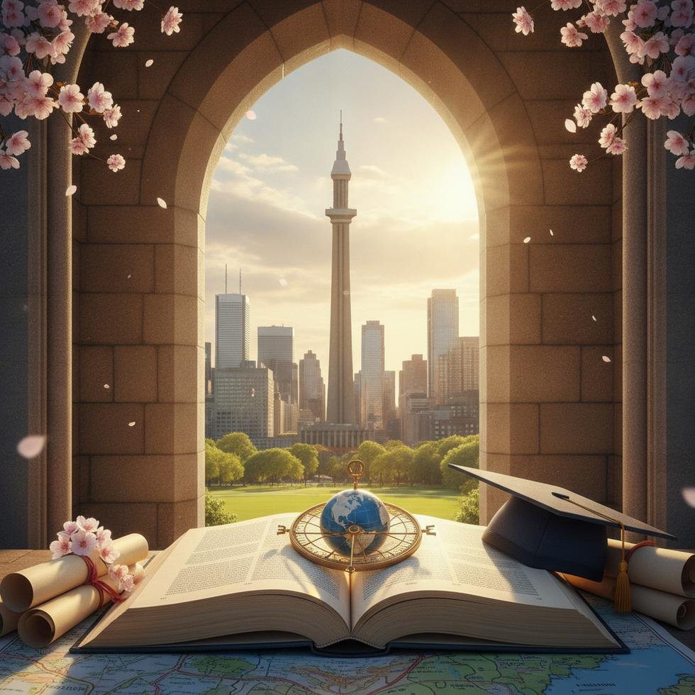 University of Toronto kampüsünde düşünen öğrenci
