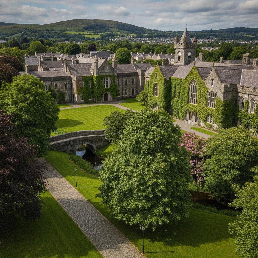 Maynooth Üniversitesi kampüs görüntüsü ve eğitim ile ilgili detaylar