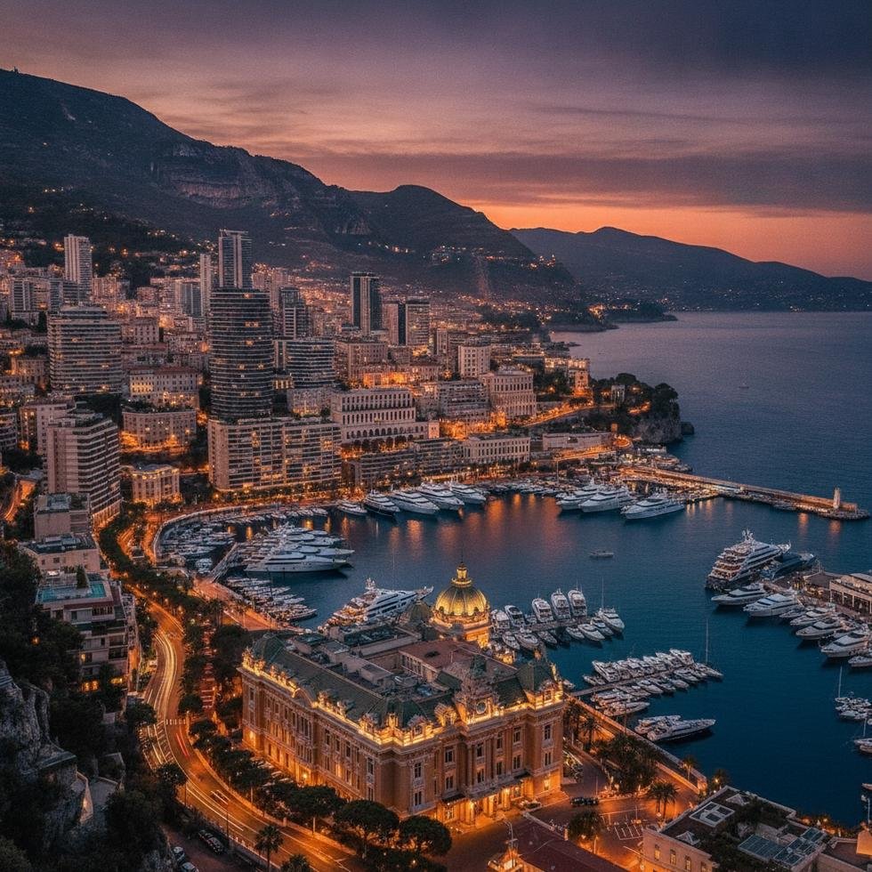 Monaco'da şehir peyzajı