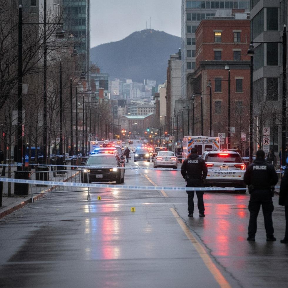 Montreal'de silahlı saldırı görüntüsü