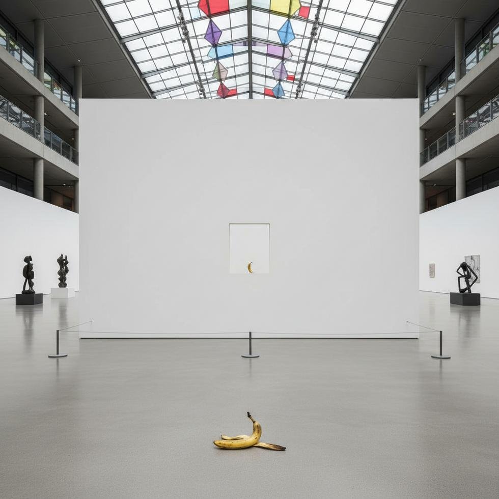 Pompidou-Metz Müzesinde çalınan muz