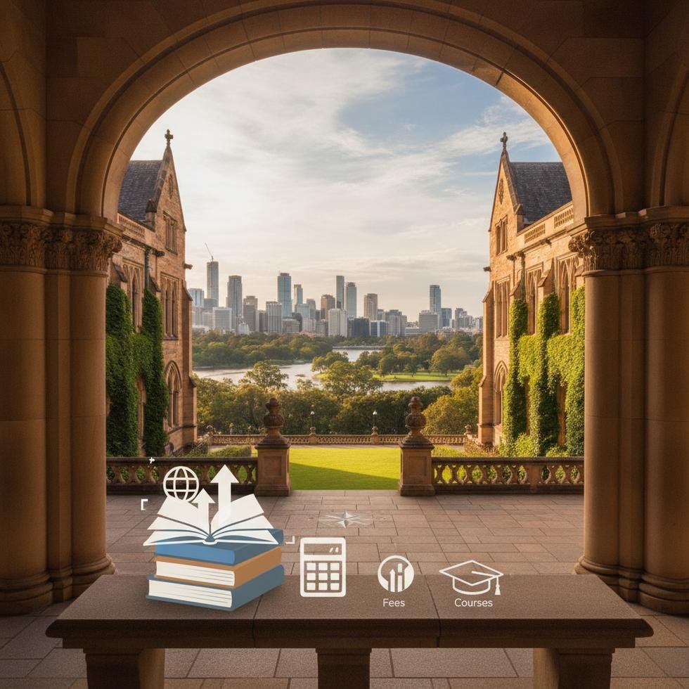 Queensland Üniversitesi kampüsünden genel görünüm