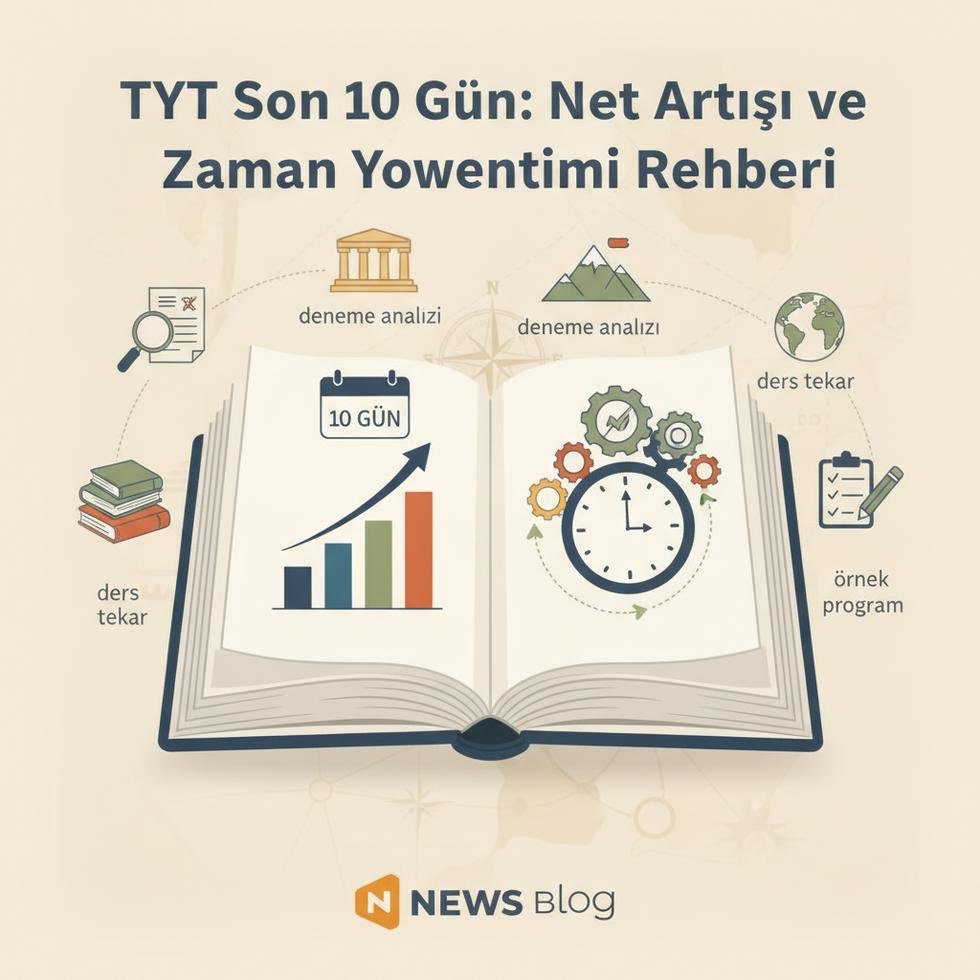 TYT sınavına hazırlık ve zaman yönetimi temalı görsel