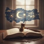 Adalet sistemini sembolize eden bir yaşa kitabı ve tokmak