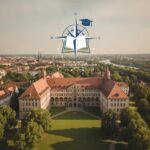 Augsburg Üniversitesi kampüsü ve öğrenciler