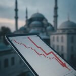 Borsa İstanbul'un günlük düşüşü gösteren bir grafik