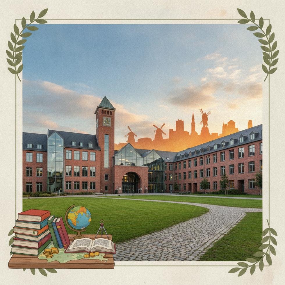 Bremen Üniversitesi kampüsünden genel görünüm