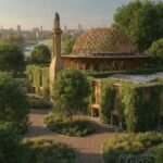 Cambridge Merkez Camisi'nin çevre dostu mimarisi.