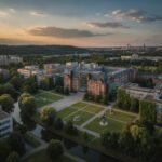 Chemnitz Teknik Üniversitesi kampüsünden görünüm