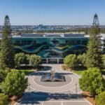 Edith Cowan Üniversitesi kampüsü Perth’te modern bir eğitim binası