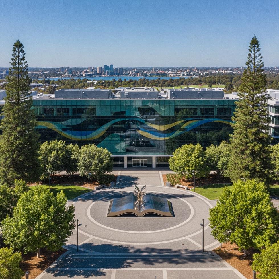 Edith Cowan Üniversitesi kampüsü Perth’te modern bir eğitim binası