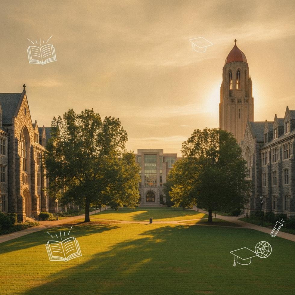Emory Üniversitesi kampüsü ve öğrenciler