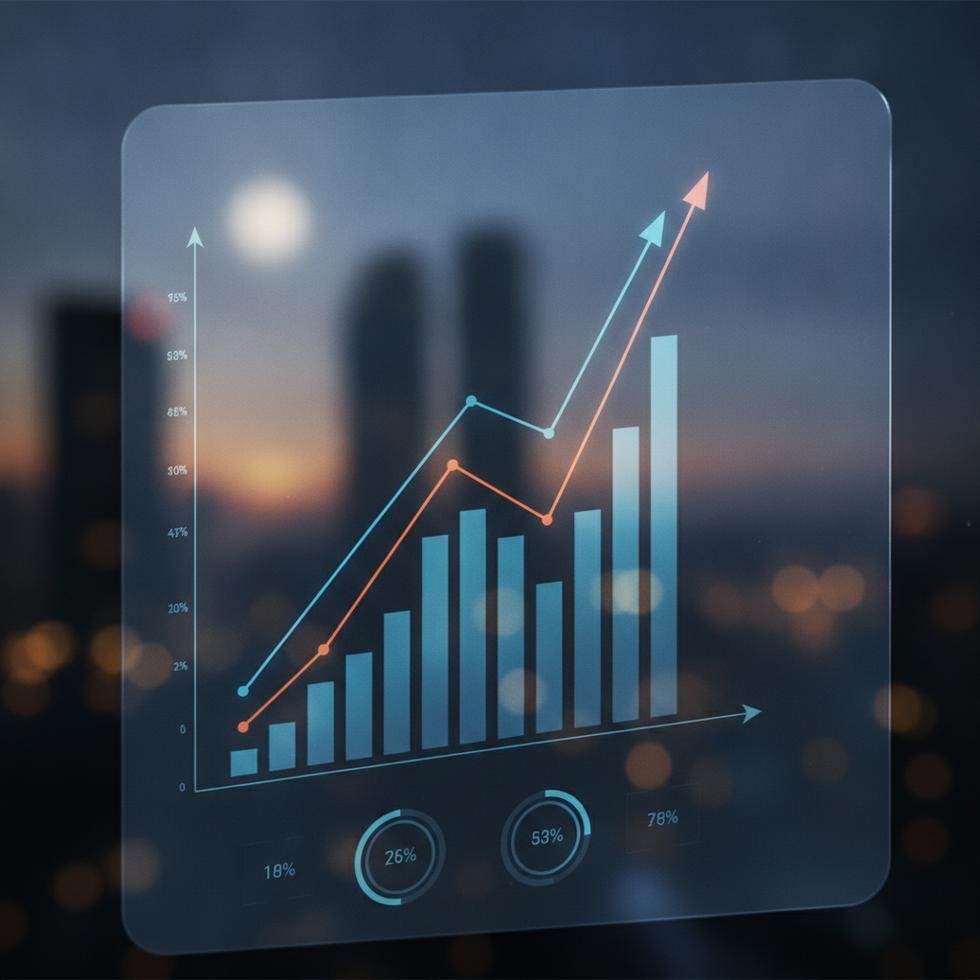 Enflasyon trendlerini gösteren bir grafik ve finansal veriler.