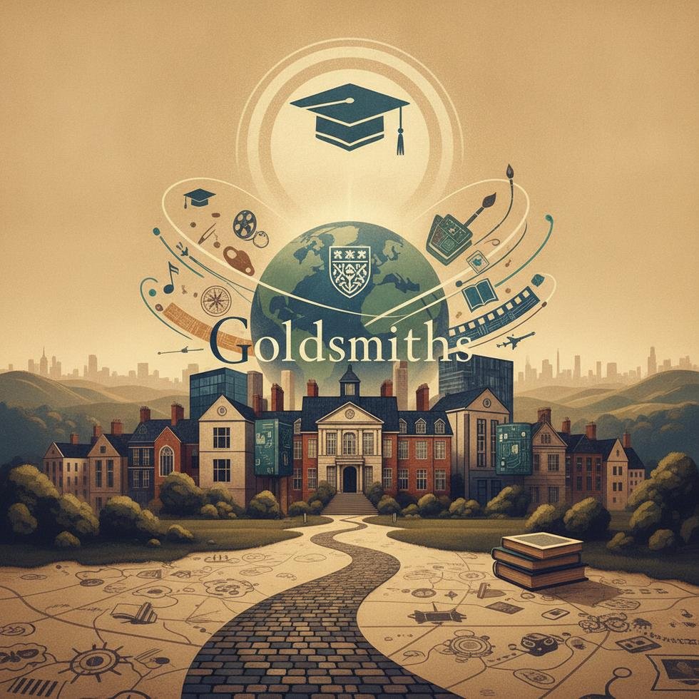 Goldsmiths University of London kampüsü ve öğrenci ortamı