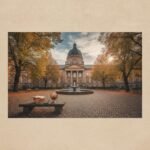 Halle-Wittenberg Üniversitesi kampüsünden genel bir görünüm
