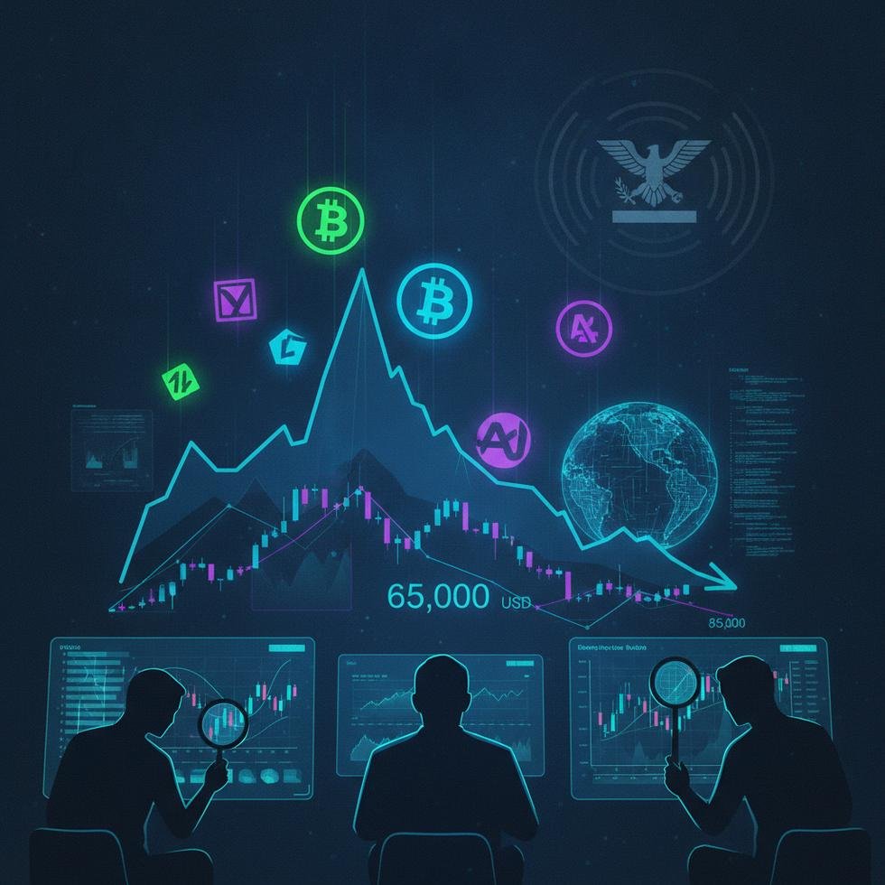 Kripto para piyasası ve dalgalı fiyat tablosu