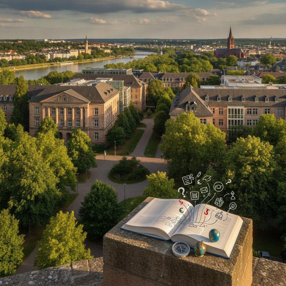 Mainz Johannes Gutenberg Üniversitesi kampüsünden genel görünüm