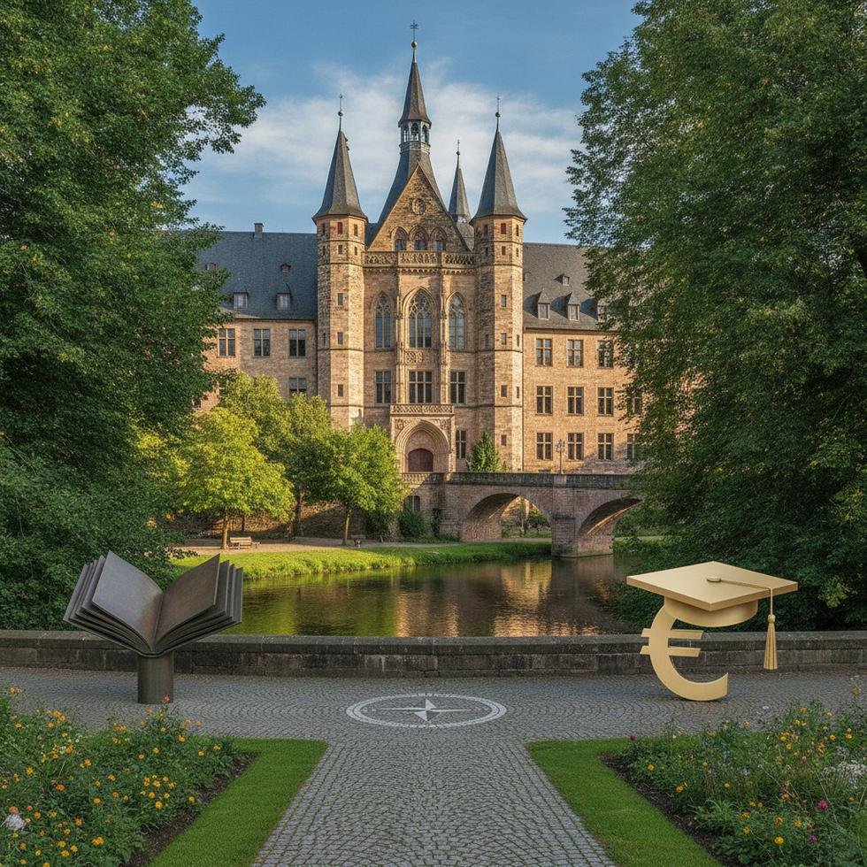 Marburg Üniversitesi kampüsünden genel bir görünüm