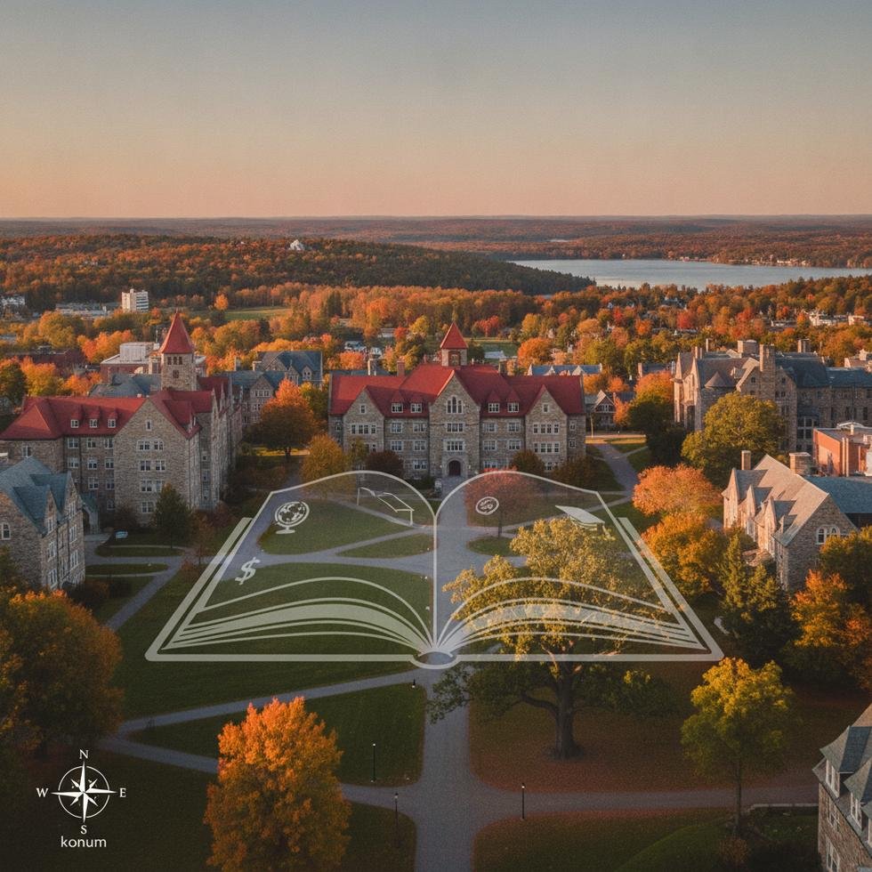 Mount Allison Üniversitesi kampüsünden genel görünüm