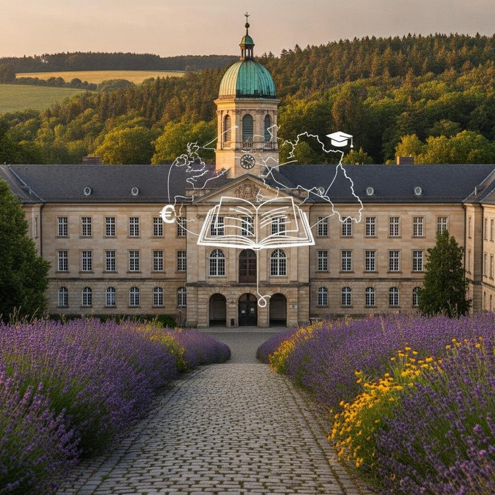 Saarland Üniversitesi kampüsünden genel görünüm
