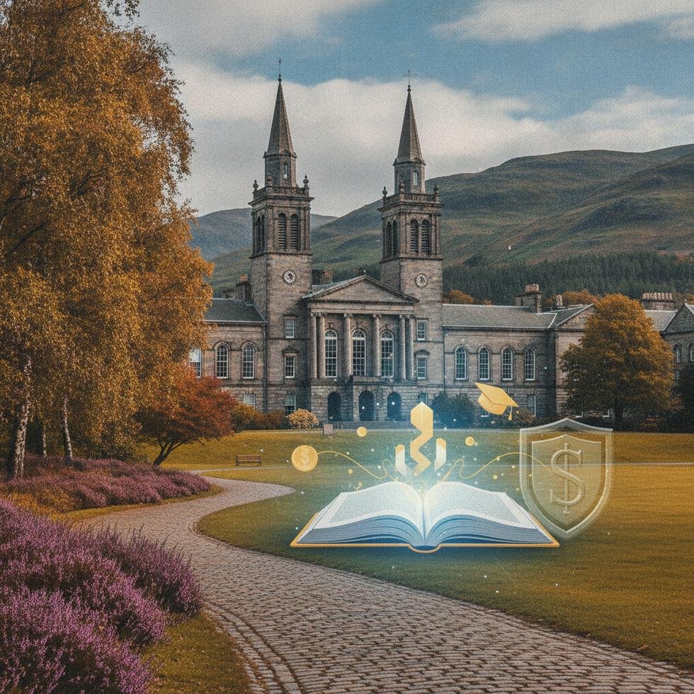 Strathclyde Üniversitesi kampüs görüntüsü ve öğrenciler