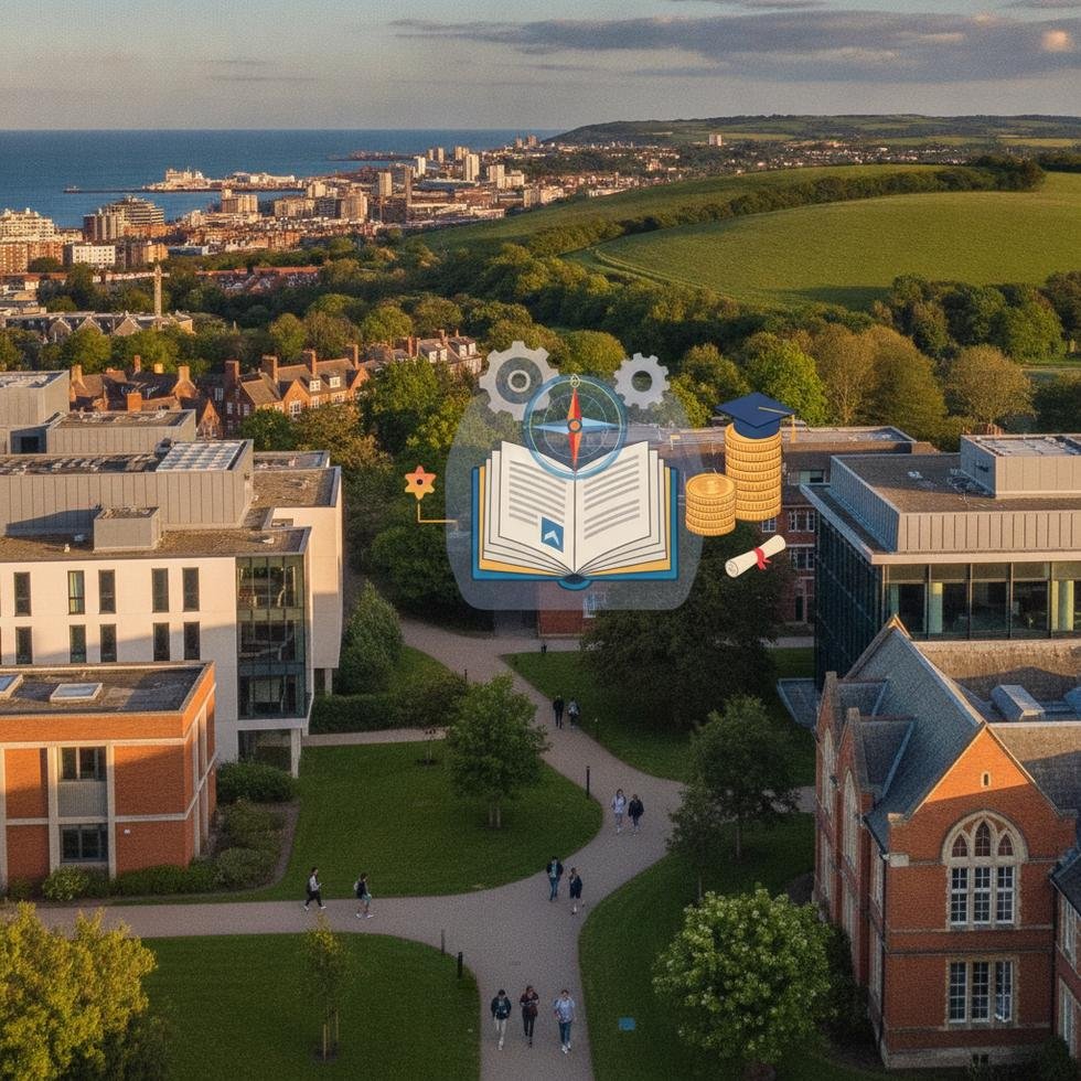 Sussex Üniversitesi Brighton Kampusu dış görünüşü