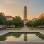Texas Üniversitesi Austin kampüsü ve öğrenciler