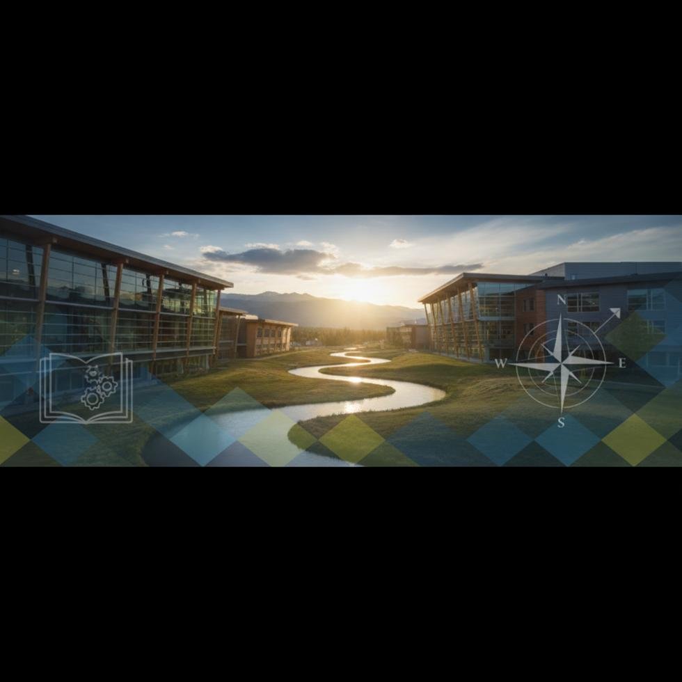 Thompson Rivers Üniversitesi kampüsü ve çeşitli akademik programlar