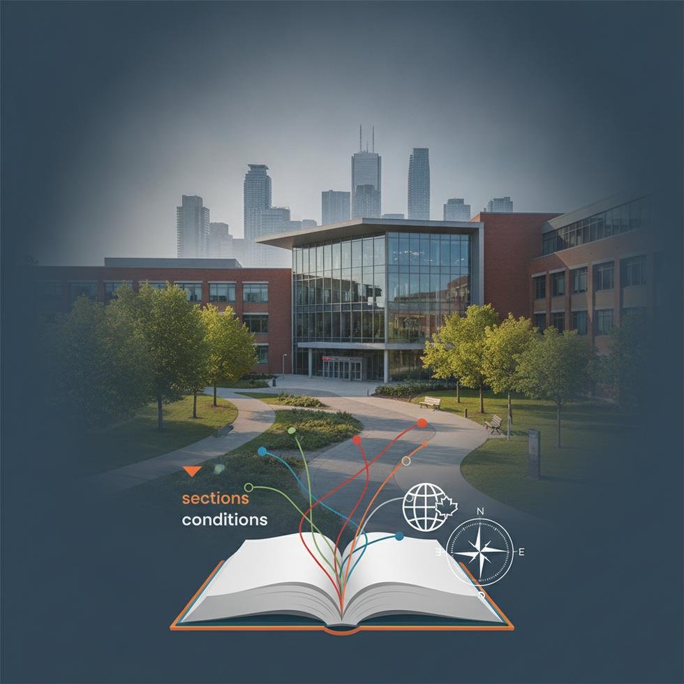 Toronto Metropolitan University kampüsü ve şehir merkezi