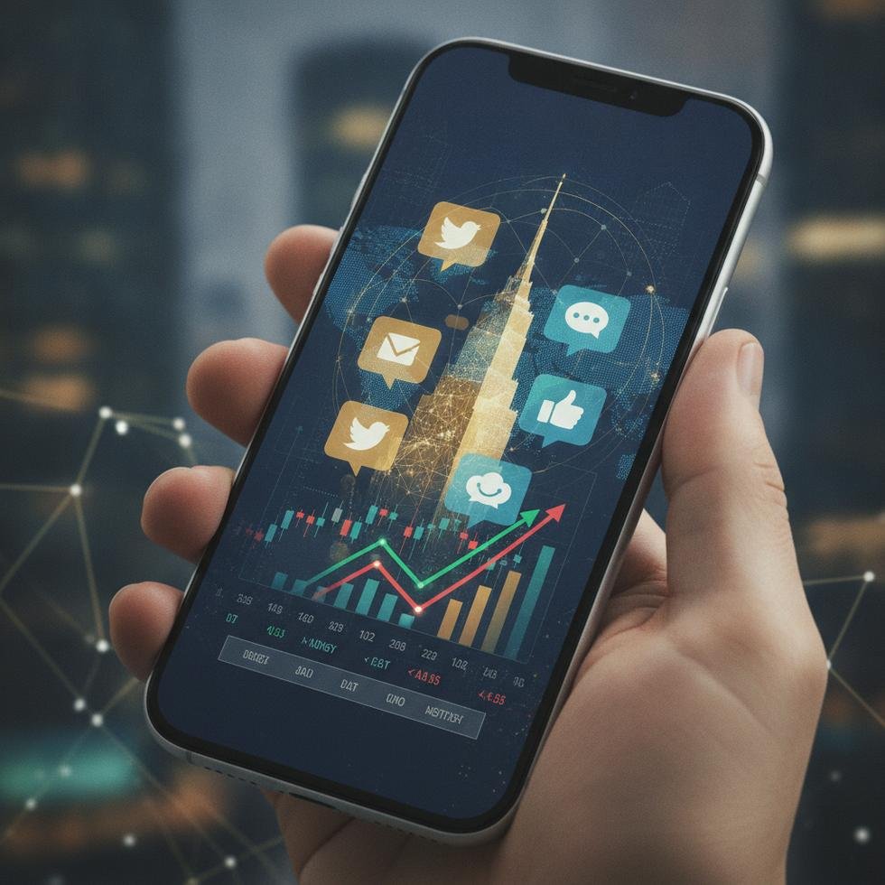 Sosyal medya bildirimleri ile dolu bir telefon ekranı