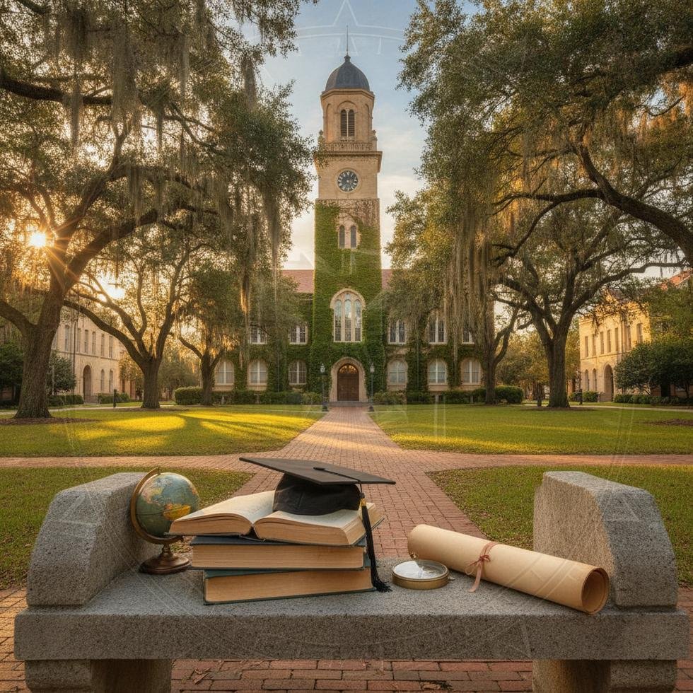 Tulane Üniversitesi kampüsü ve öğrencileri