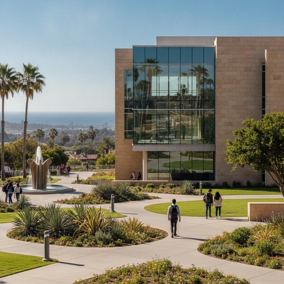 UC San Diego kampüs manzarası ve başvuru rehberi görseli