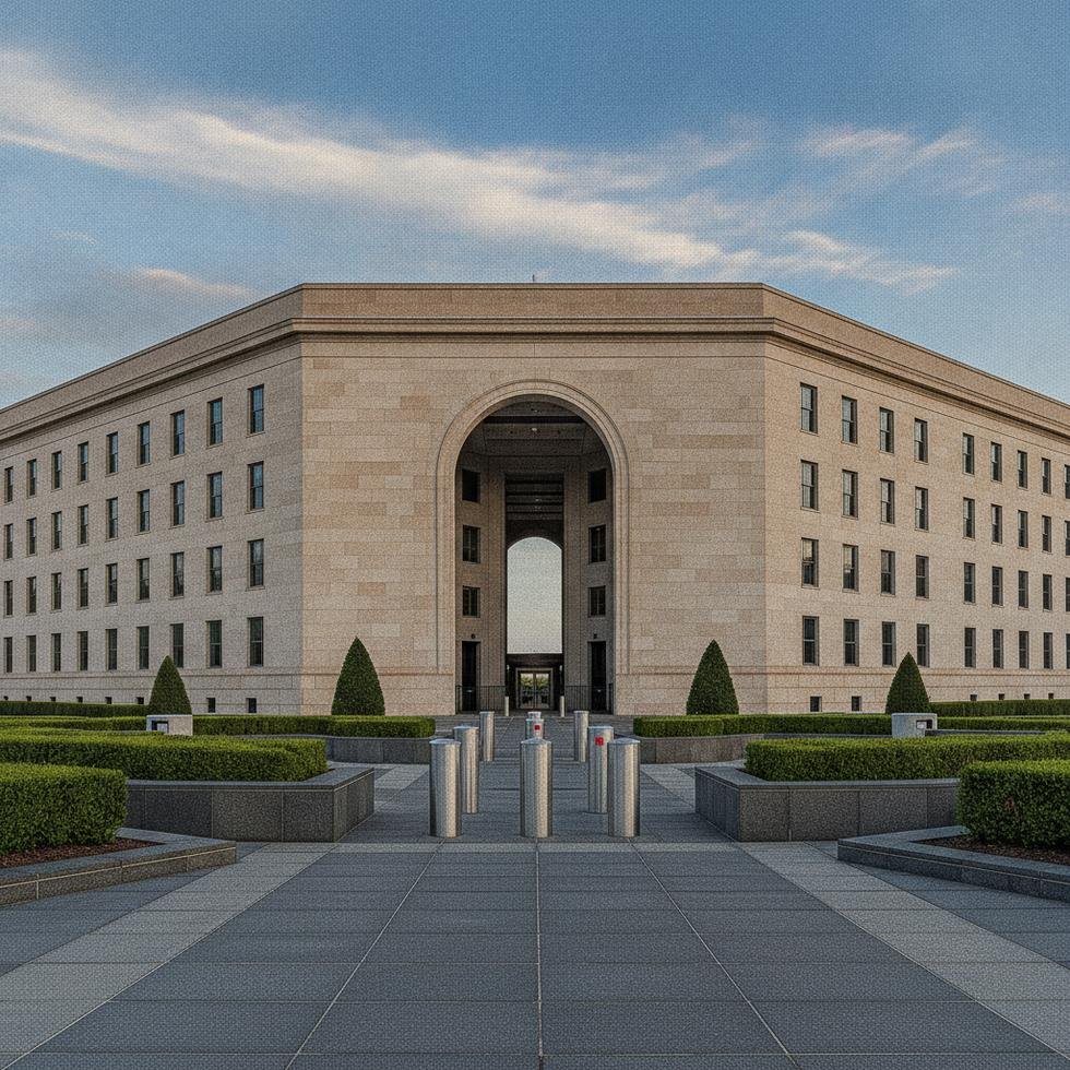 Pentagon binası, güvenlik personeliyle