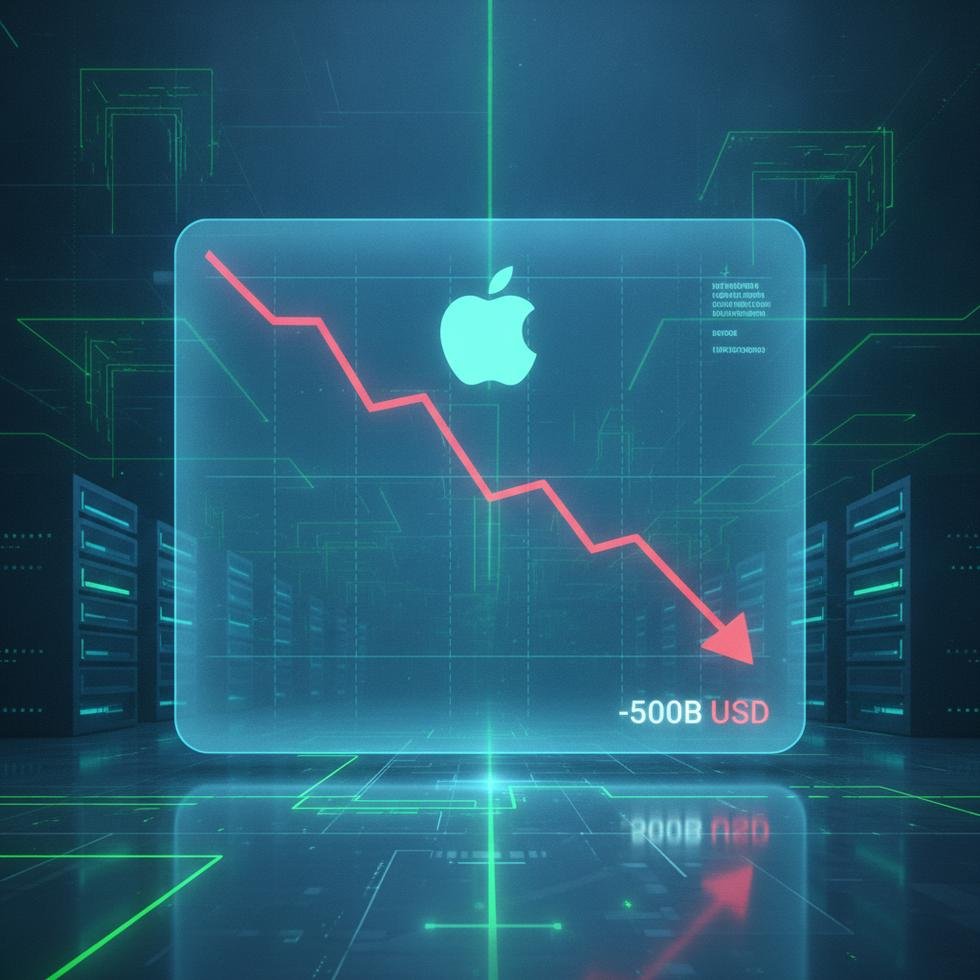 Apple hisse senedi değerindeki düşüş grafiği