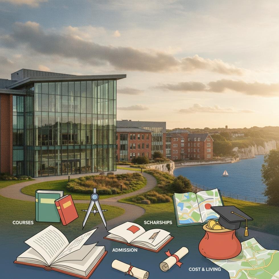 Brighton Üniversitesi kampüsü ve öğrenciler